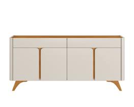 Buffet Aros 4 Portas Pés Madeira Maciça - Mavaular