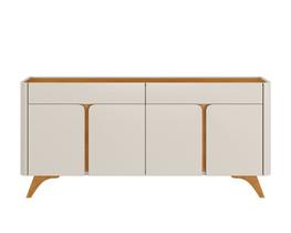 Buffet Aros 4 Portas Pés Madeira Maciça - Mavaular
