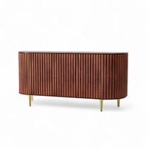 Buffet Astolfo 3 Portas Castanho C/ Dourado 166cm - 76657 Buffet Astolfo 3 Portas Castanho C/ Dourado 166cm - 76657
