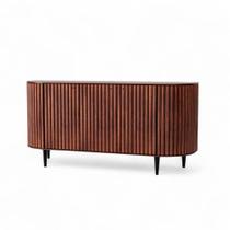 Buffet Astolfo 3 Portas Castanho C/ Preto 166cm - 76686 Buffet Astolfo 3 Portas Castanho C/ Preto 166cm - 76686
