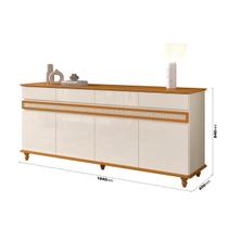 Buffet Balcão Aparador Açores Off White Cedro Sala Edn