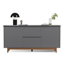 Buffet / Balcão / Aparador / Bancada FL 2 Portas retrô Estrutura dos Pés em Madeira Tampo e Portas em MDF Usinado Amplo Espaço Interno Para Objetos Co