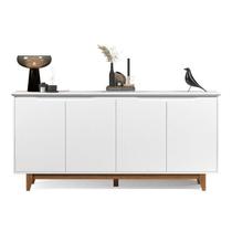Buffet / Balcão / Aparador / Bancada FL 4 Portas Amplo Espaço Interno Para Objetos Sem Puxadores Externos Tampo e Portas Usinados em MDF Modelo Retrô