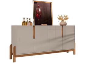 Buffet Balcão Aparador Sala de Jantar e Estar Clássico Luxo Pé em Madeira Maciça Lizz 4 Portas 1,70m - Offwhite/Cedro Buffet Balcão Aparador Sala de Jantar e Estar Clássico Luxo Pé em Madeira Maciça Lizz 4 Portas 1,70m - Offwhite/Cedro