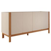 Buffet Balcão Araçá 4 Portas MDF com Amortecimento Off White Milani Buffet Balcão Araçá 4 Portas MDF com Amortecimento Off White Milani