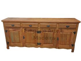 Buffet/ Balcão/ Arcais Madeira de demolição,4 portas e 4 gavetas.