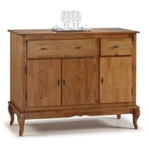 Buffet Balcão de Cozinha de Madeira Antique 132 cm com 3 Portas e 2 Gavetas - M560631