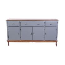 Buffet Balcão de Cozinha de Madeira Antique 192 cm com 4 Portas e 3 Gavetas - 804