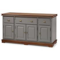 Buffet Balcão de Cozinha de Madeira Manchester 175 cm com 4 Portas e 3 Gavetas - M52048