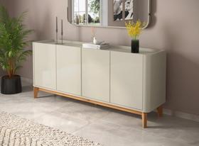 Buffet / Balcão FL 4 Portas Estilo Retrô 1.80m Cor Off White Buffet / Balcão FL 4 Portas Estilo Retrô 1.80m Cor Off White