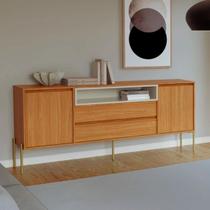 Buffet Balcão Florença 184cm MDF Freijó Off White com 2 Portas 2 Gavetas e Nicho Dalla Costa Buffet Balcão Florença 184cm MDF Freijó Off White com 2 Portas 2 Gavetas e Nicho Dalla Costa