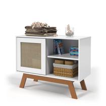 Buffet balcão multiuso aparador porta rattan Ofertamo