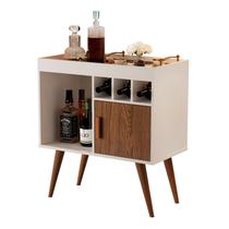 Buffet Balcão Paris 1 Porta 3 Adegas OffWhite Freijó