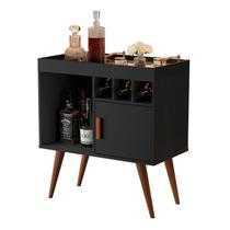 Buffet Balcão Paris 1 Porta 3 Adegas Preto