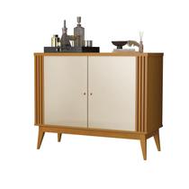 Buffet Balcão Pequeno 99,6 CM 2 Portas Ripado Sala De Jantar Argo 90 EDN