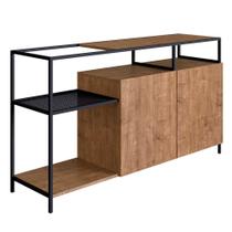 Buffet Bar Dinâmico New Vermont E Preto 135 Cm - D'rossi Buffet Bar Dinâmico New Vermont E Preto 135 Cm - D'rossi
