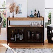Buffet Bar New 100 cm Vermont e Preto A05 - D'Rossi Buffet Bar New 100 cm Vermont e Preto A05 - D'Rossi