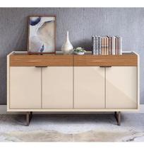 Buffet berlim 1,60 casa d off white/noce - village móveis Buffet berlim 1,60 casa d off white/noce - village móveis