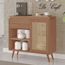 Buffet Bourbon 100% MDF 1 Porta 1 Gaveta e Pés Estilo Retrô Tuboarte