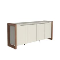 Buffet Bristol 4 Portas 2 Gavetas Off White e Naturale Buffet Bristol 4 Portas 2 Gavetas Off White e Naturale