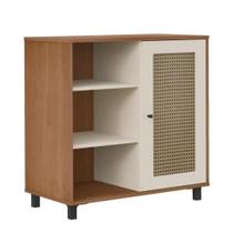Buffet Charlotte com porta de abrir Cinamomo com Off White Artely Buffet Charlotte com porta de abrir Cinamomo com Off White Artely