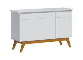 Buffet Classic 3 Portas Branco Acetinado - Imcal Móveis Buffet Classic 3 Portas Branco Acetinado - Imcal Móveis