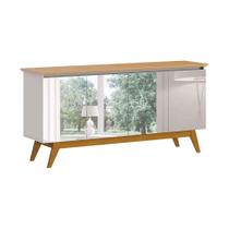 Buffet Classic com Espelho 4 PT Off White e Nature