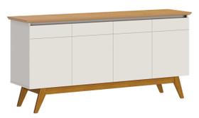 Buffet Classic Off White com Nature - Imcal Móveis Buffet Classic Off White com Nature - Imcal Móveis
