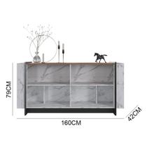 BUFFET COLIBRI COPACABANA CALACATTA / NATURAL REAL / PRETO Marca: Colibri