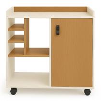 Buffet com 1 Porta Multiuso Nichos e Adega com Rodinhas para Sala/Cantinho do Café Austrália Buffet com 1 Porta Multiuso Nichos e Adega com Rodinhas para Sala/Cantinho do Café Austrália
