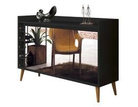 Buffet com Adega Estilo com Espelho Preto - MoveisAqui Buffet com Adega Estilo com Espelho Preto - MoveisAqui