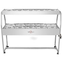 Buffet Combinado 10 Cubas Quente e 5 Cubas Frias SPL512CO Spolu 220V