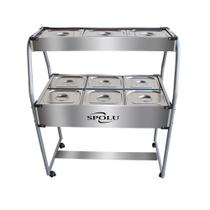 Buffet Combinado 6 Cubas Quentes 3 Cubas Frias 127V Spolu