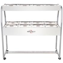 Buffet Combinado 8 Cubas Quente e 4 Cubas Frias SPL508CO Spolu 220V