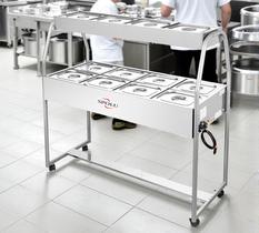 Buffet combinado 8 cubas quentes / 4 cubas frias - 220v