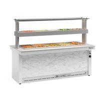 Buffet Conjugado Gelopar 7 Cubas Quentes 5 Cubas Frias Branco 220V GBTR-200