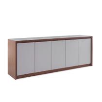 Buffet de Madeira New York 220 cm com 5 Portas e 1 Gaveta Interna