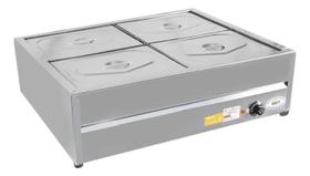 Buffet de Mesa Térmico Banho-Maria Self-Service 4 Cubas Ibet