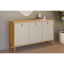 Buffet de Sala Jantar Aura c/ 3 Portas Tauari/Off White Fosco - Linea Brasil