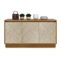 Buffet de Sala Jantar BB2611 3 Portas e 1 Gaveta Natural/Palha - Tecno Mobili