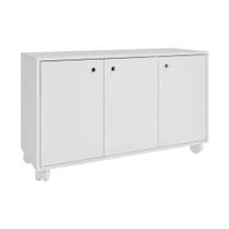 Buffet de Sala Jantar BHO25 3 Portas c/ Rodízio Branco - BRV