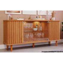 Buffet de Sala Jantar Janice c/ 4 Portas c/ Vidro Cinamomo - Cimol Buffet de Sala Jantar Janice c/ 4 Portas c/ Vidro Cinamomo - Cimol