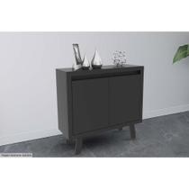 Buffet de Sala Jantar ME4187 c/ 2 Portas Preto - Tecno Mobili Buffet de Sala Jantar ME4187 c/ 2 Portas Preto - Tecno Mobili