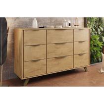 Buffet de Sala Jantar Olimpia 9 Gavetas Amêndoa - Europa Buffet de Sala Jantar Olimpia 9 Gavetas Amêndoa - Europa