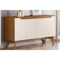 Buffet de Sala Jantar Quartzo 4 Portas Nature/Off White - Henn