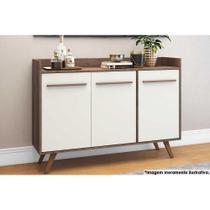 Buffet de Sala Jantar RT3134 3 Portas Rustico/Off White - Movelbento Buffet de Sala Jantar RT3134 3 Portas Rustico/Off White - Movelbento