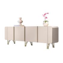 Buffet Decorativo com Puxadores em Alumínio Pés Aço Maciço Saluti Off White G26 - HB Móveis Buffet Decorativo com Puxadores em Alumínio Pés Aço Maciço Saluti Off White G26 - HB Móveis