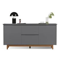 Buffet Decorativo Flow de 2 Portas - EJ Móveis - Cinza Buffet Decorativo Flow de 2 Portas - EJ Móveis - Cinza