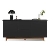 Buffet Decorativo Flow de 2 Portas - EJ Móveis - Preto Buffet Decorativo Flow de 2 Portas - EJ Móveis - Preto