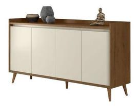 Buffet delux delta classico 4 portas malbec/off white